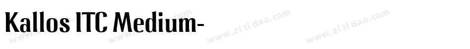 Kallos ITC Medium字体转换